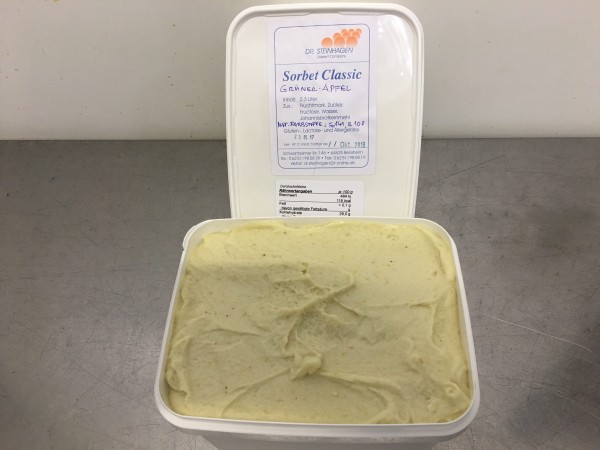 Grüner-Apfel-Sorbet